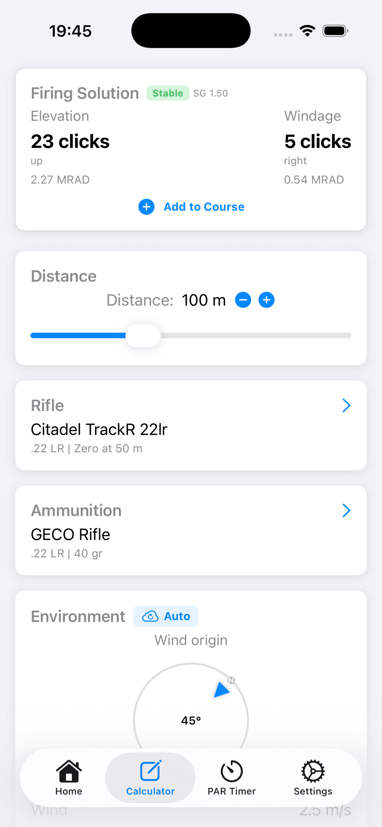 Calculateur balistique